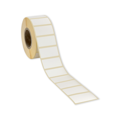 Selbstklebende THERMO-Etiketten 40x20 mm, weißes Papier, 2000 Etiketten pro Rolle