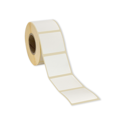 Etichete TERMICE autoadezive din hârtie albă 47x41 mm, 1000 etichete per rolă