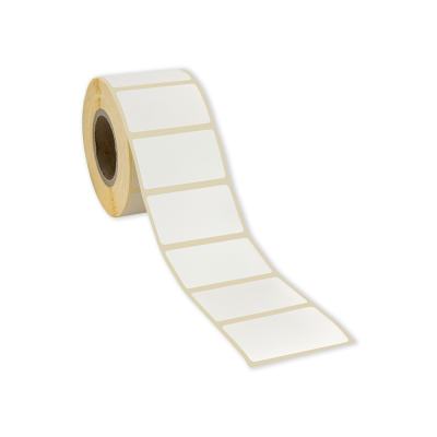 Samolepicí TERMO etikety 50x30 mm bílé papírové, 1000 etiket na roli Samolepicí TERMO etikety 50x30 mm bílé papírové, 1000 etiket na roli