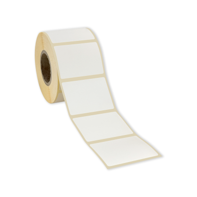 Etichete TERMICE autoadezive din hârtie albă 58x43 mm, 1000 etichete per rolă