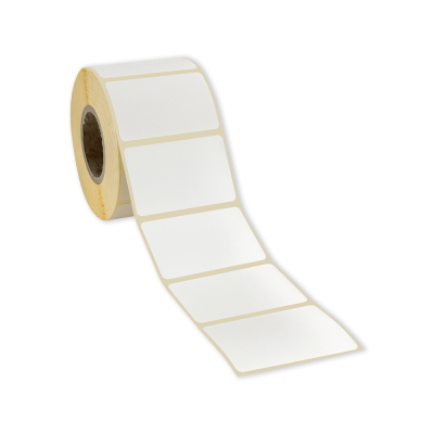 Selbstklebende THERMO-Etiketten 60x39 mm, weißes Papier, 1000 Etiketten pro Rolle