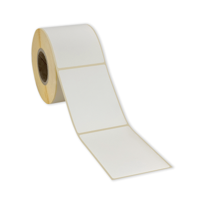 Fehér papír öntapadós THERMAL címkék 60x80 mm, 600 címke tekercsenként