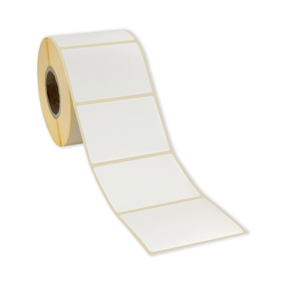 Białe papierowe etykiety samoprzylepne THERMAL 70x50 mm, 1000 etykiet na rolce