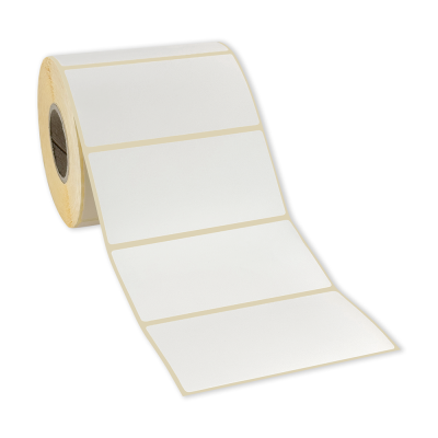 Selbstklebende THERMO-Etiketten 100x50 mm, weißes Papier, 1000 Etiketten pro Rolle