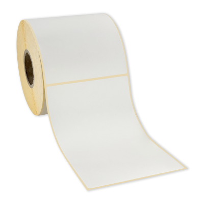 Etichete TERMICE autoadezive din hârtie albă 100x150 mm, 500 etichete per rolă