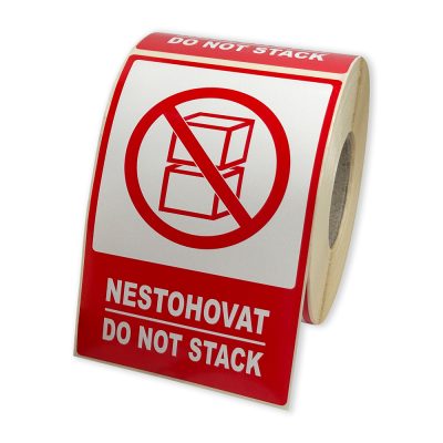 Öntapadós címkék 80x120 mm, NESTOHOVAT / DO NOT...