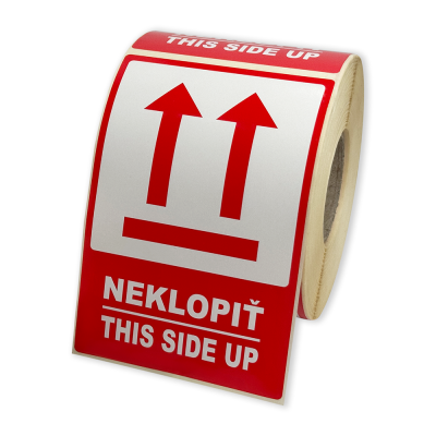 Etichete autoadezive 80x120 mm, NEKLOPIŤ / THIS...