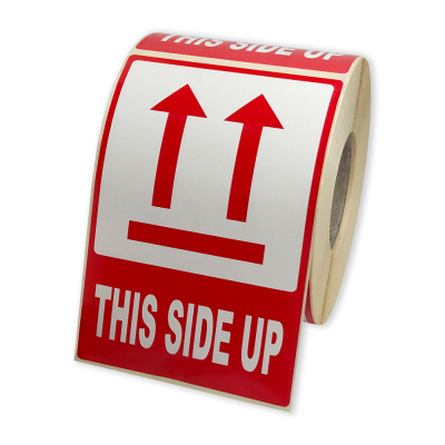 Etichete autoadezive 80x120 mm, THIS SIDE UP,...
