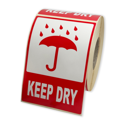 Etichete autoadezive 80x120 mm, KEEP DRY,...