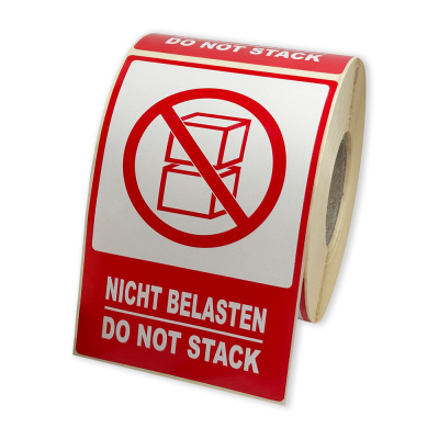 Etichete autoadezive 80x120 mm, NICHT BELASTEN...