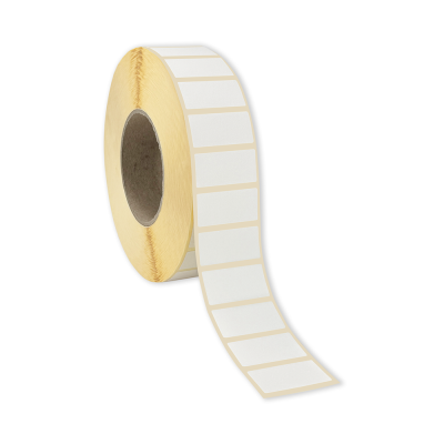 Samolepicí TERMO etikety 40x20 mm bílé papírové, 6000 etiket na roli