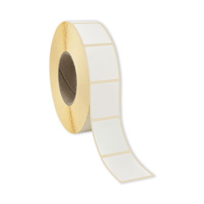 Fehér papír öntapadós THERMAL címkék 40x45 mm, 3000 címke tekercsenként