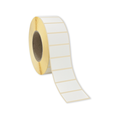 Fehér papír öntapadós THERMAL címkék 50x25 mm, 4000 címke tekercsenként