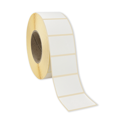 Fehér papír öntapadós THERMAL címkék 58x39 mm, 3000 címke tekercsenként