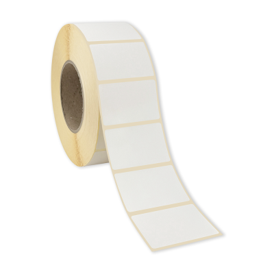 Etichete TERMICE autoadezive din hârtie albă 60x39 mm, 3000 etichete per rolă