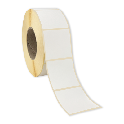 Fehér papír öntapadós THERMAL címkék 60x60 mm, 2250 címke tekercsenként