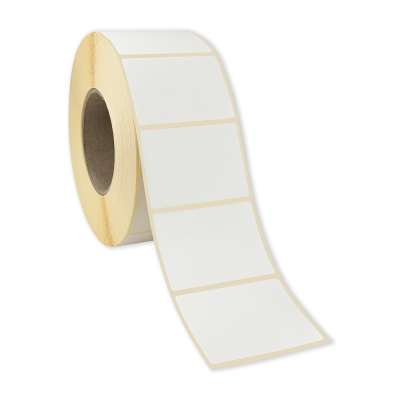 Białe papierowe etykiety samoprzylepne THERMAL 70x50 mm, 2500 etykiet na rolce