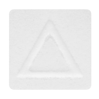 Marcaj autoadeziv pentru nevăzători, etichetă 22x22 mm, triunghi tactil 18x18x18 mm, rolă de 600 buc