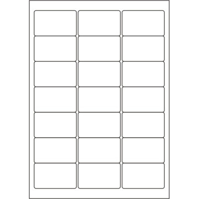 Selbstklebende Etiketten 63,5x38,1 mm, weißes...