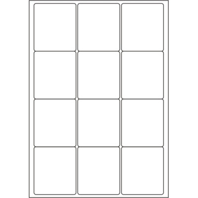 Fehér fényes öntapadós papírcímke 63,5x72 mm,...