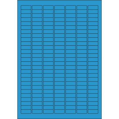 Samolepiace etikety 25,4x10 mm farebné papierové, na hárku A4, pre laserovú a atramentovú tlač