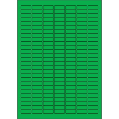 Samolepiace etikety 25,4x10 mm farebné papierové, na hárku A4, pre laserovú a atramentovú tlač