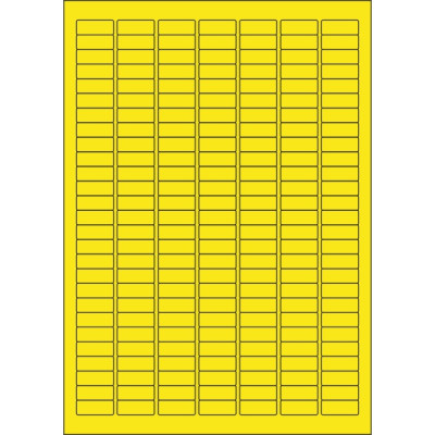 Colour paper self-adhesive labels 25,4x10 mm, on A4 sheet, for laser and inkjet printing