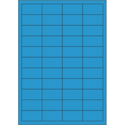 Samolepicí etikety 48,5x25,4 mm barevné papírové, na archu A4, pro laserový a inkoustový tisk Samolepicí etikety 48,5x25,4 mm barevné papírové, na archu A4, pro laserový a inkoustový tisk