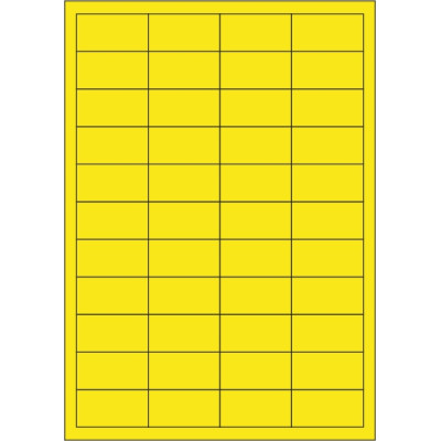 Samolepicí etikety 48,5x25,4 mm barevné papírové, na archu A4, pro laserový a inkoustový tisk Samolepicí etikety 48,5x25,4 mm barevné papírové, na archu A4, pro laserový a inkoustový tisk