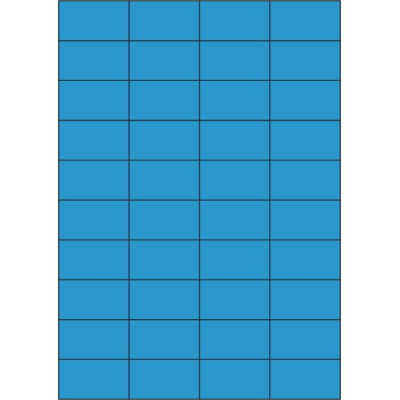 Colour paper self-adhesive labels 52,5x29,7 mm, on A4 sheet, for laser and inkjet printing