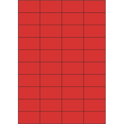 Kolorowe papierowe etykiety samoprzylepne 52,5x29,7 mm, na arkuszu A4, do druku laserowego i atramentowego