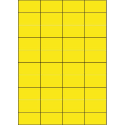 Samolepiace etikety 52,5x29,7 mm farebné papierové, na hárku A4, pre laserovú a atramentovú tlač