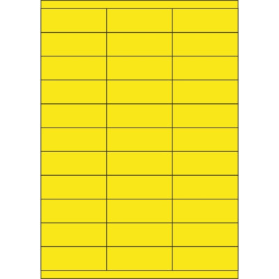 Etichete autoadezive din hârtie color 70x25,4 mm, pe foaie A4, pentru imprimare laser și inkjet