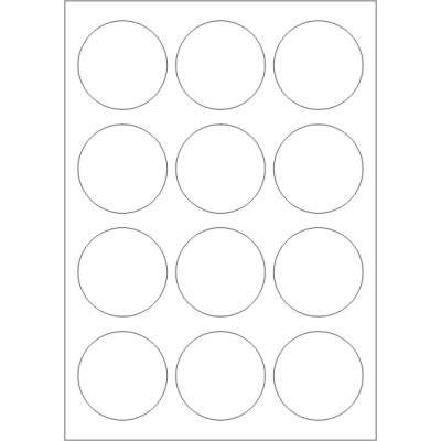 Etichete autoadezive din plastic alb mat 60x60...