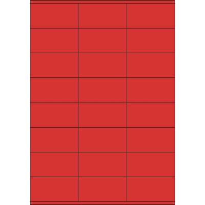 Samolepiace etikety 70x36 mm farebné papierové, na hárku A4, pre laserovú a atramentovú tlač