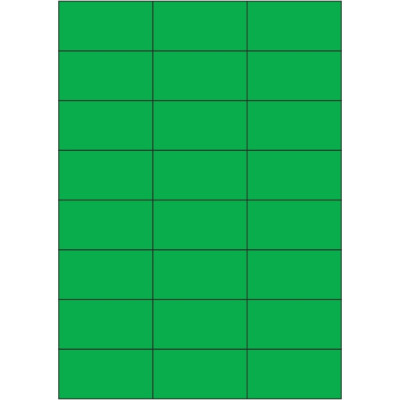 Színes öntapadós papírcímkék 70x37 mm, A4-es lapon, lézer- és tintasugaras nyomtatáshoz