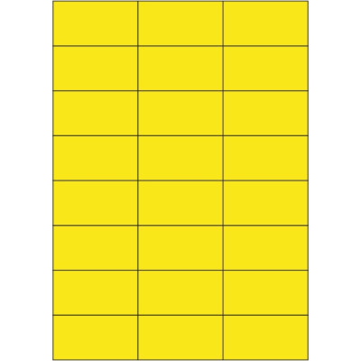 Kolorowe papierowe etykiety samoprzylepne 70x37 mm, na arkuszu A4, do druku laserowego i atramentowego