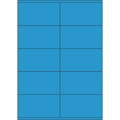 Colour paper self-adhesive labels 105x57 mm, on A4 sheet, for laser and inkjet printing