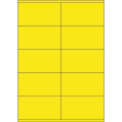Colour paper self-adhesive labels 105x57 mm, on A4 sheet, for laser and inkjet printing