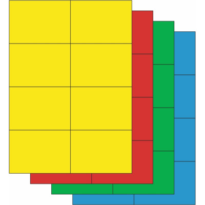 Színes öntapadós papírcímkék 105x74 mm, A4-es...