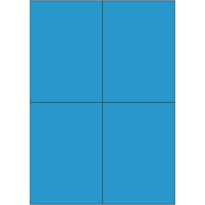 Színes öntapadós papírcímkék 105x148 mm, A4-es lapon, lézer- és tintasugaras nyomtatáshoz