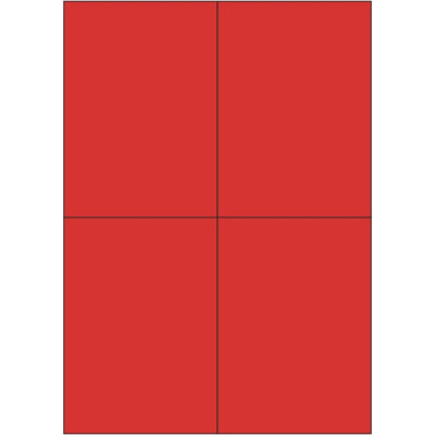 Etichete autoadezive din hârtie color 105x148 mm, pe foaie A4, pentru imprimare laser și inkjet