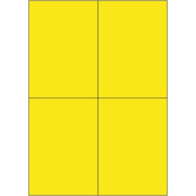 Színes öntapadós papírcímkék 105x148 mm, A4-es lapon, lézer- és tintasugaras nyomtatáshoz