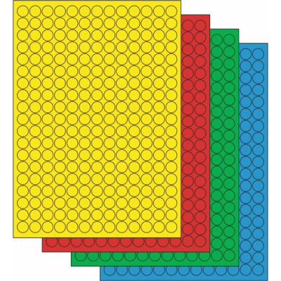 Etichete autoadezive din hârtie color cerc...