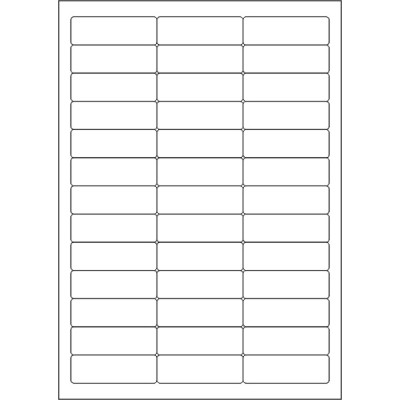 Białe papierowe etykiety samoprzylepne 64x21...