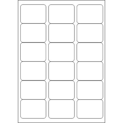 Fehér öntapadós papírcímkék 68x47 mm, A4-es...