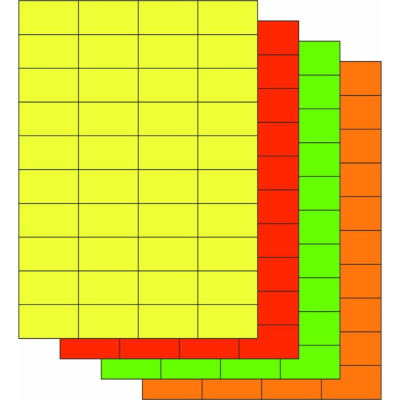 Öntapadós címkék 52,5x29,7 mm-es jelzőpapírból,...