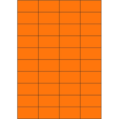 Samolepicí etikety 52,5x29,7 mm signální barevné papírové, na archu A4, pro laserový tisk
