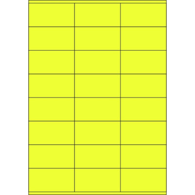 Signal colour paper self-adhesive labels 70x36 mm, on A4 sheet, for laser printing