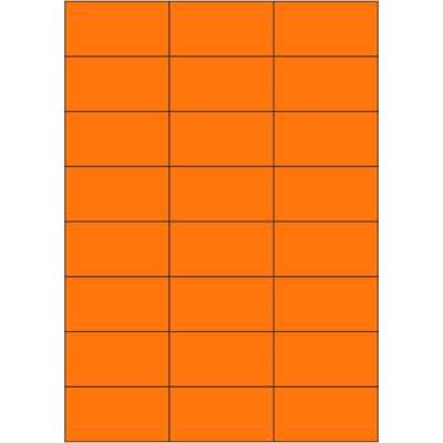 Samolepicí etikety 70x37 mm signální barevné papírové, na archu A4, pro laserový tisk